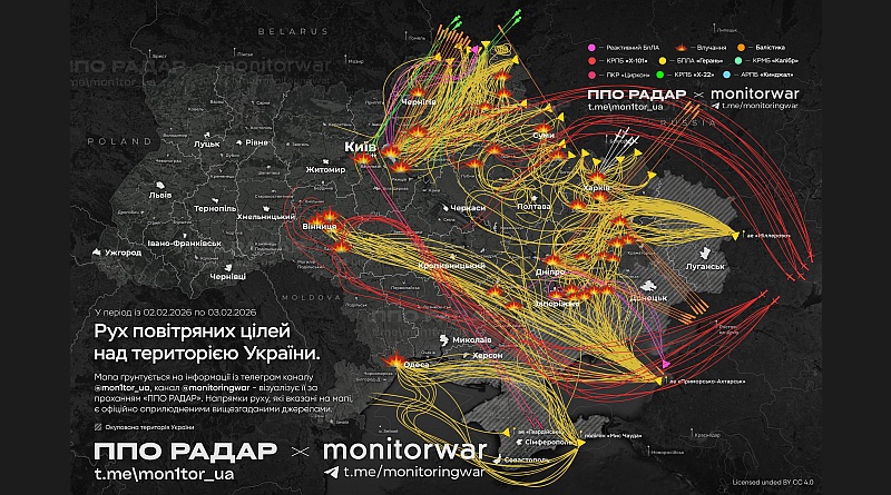 Analysis of the shelling of Ukraine on February 3, 2026