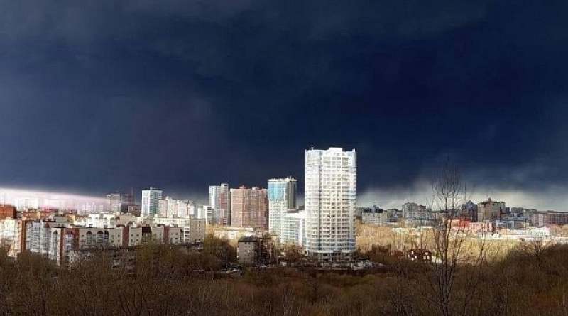 Black smoke covered the cities of Moscow.