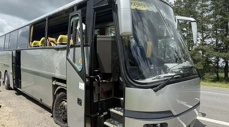 Did a Ukrainian drone attack a bus with children from Belarus?