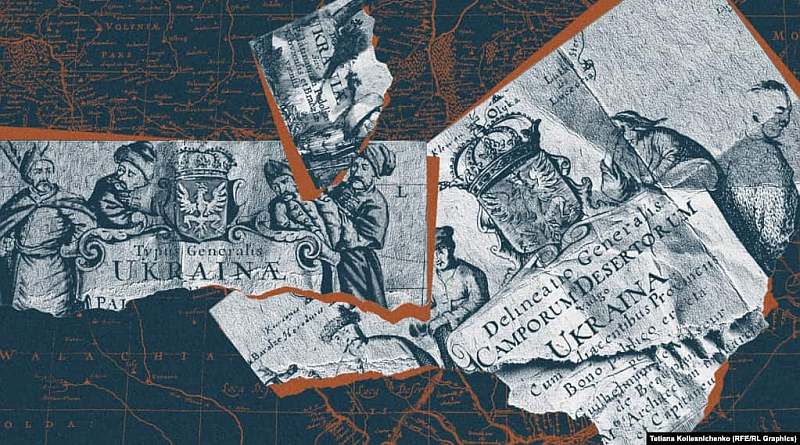 In kuntushes on cartouches. Ukrainian Cossacks on European maps